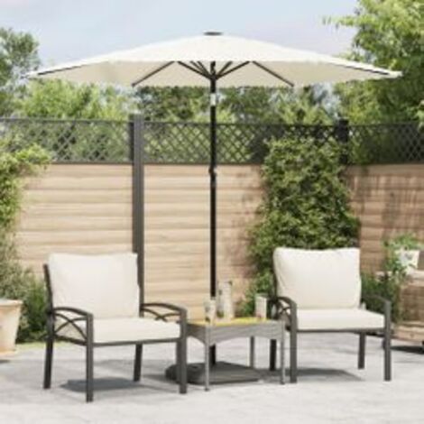 Parasol de jardin avec mât en acier blanc 223x223x213 (1/5)