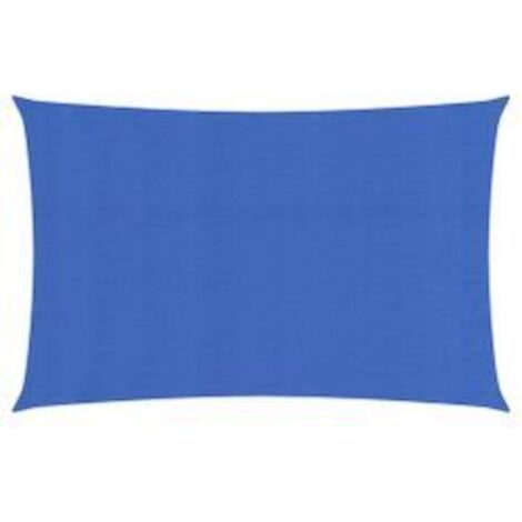 Voile d'ombrage 160 g-m² rectangulaire bleu 3x6 m PEHD (1/5)