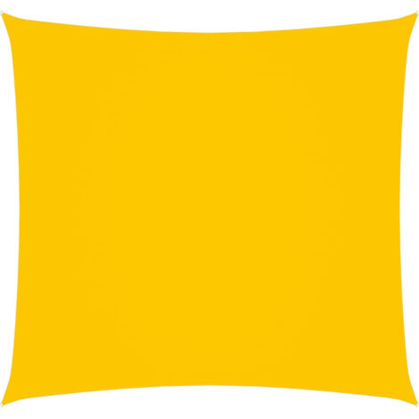 Voile de parasol Tissu Oxford carré 4x4 m Jaune (1/5)