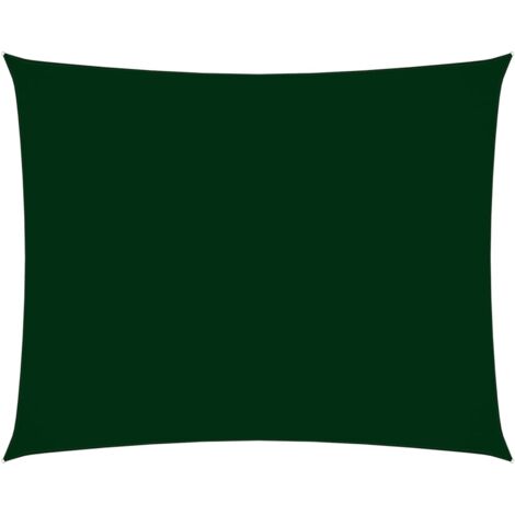 Voile de parasol Tissu Oxford rectangulaire 2x3,5 m Vert foncé (1/5)