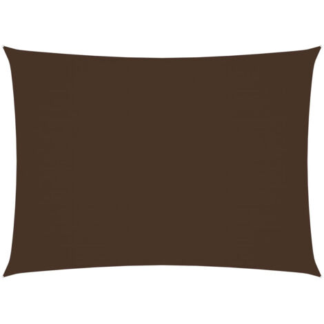 Voile de parasol Tissu Oxford rectangulaire 2x3,5 m Marron (1/5)