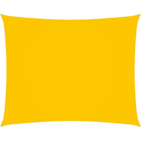 Voile de parasol Tissu Oxford rectangulaire 3x4 m Jaune (1/5)