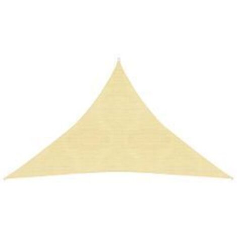 Voile d'ombrage 160 g-m² Beige 5x5x6 m PEHD (1/5)