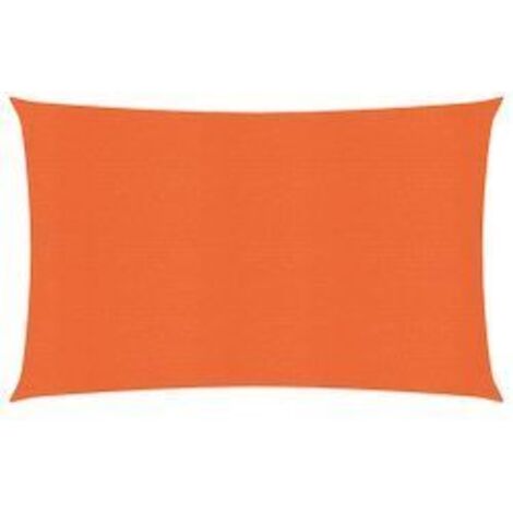 Voile d'ombrage 160 g-m² rectangulaire orange 3x5 m PEHD (1/5)