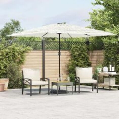 Parasol de jardin avec mât en acier blanc 290x290x238 (1/5)