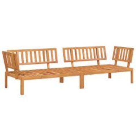 Canapés d'angle palette de jardin 2 pcs bois massif d'acacia (1/5)