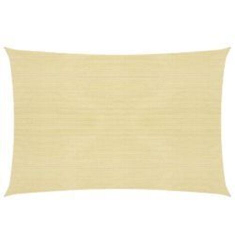 Voile d'ombrage 160 g-m² Beige 5x7 m PEHD (1/5)