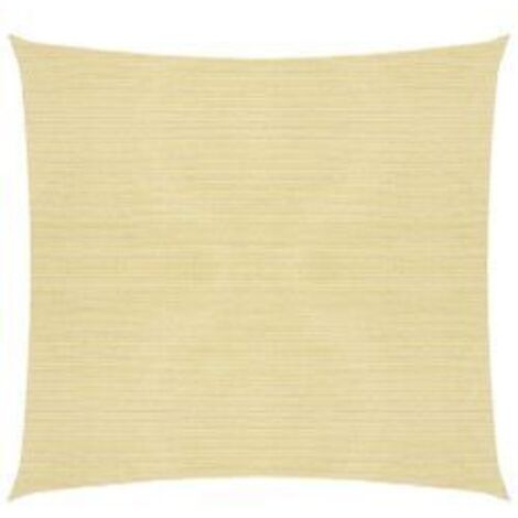 Voile d'ombrage 160 g-m² Beige 2,5x2,5 m PEHD (1/5)