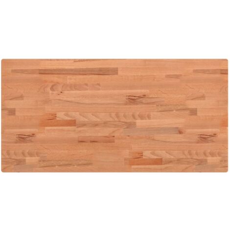 Dessus de table 80x40x1,5 rectangulaire bois massif de hêtre (1/5)