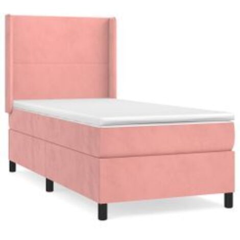 Sommier à lattes de lit et matelas Rose 80x200 Velours (1/5)
