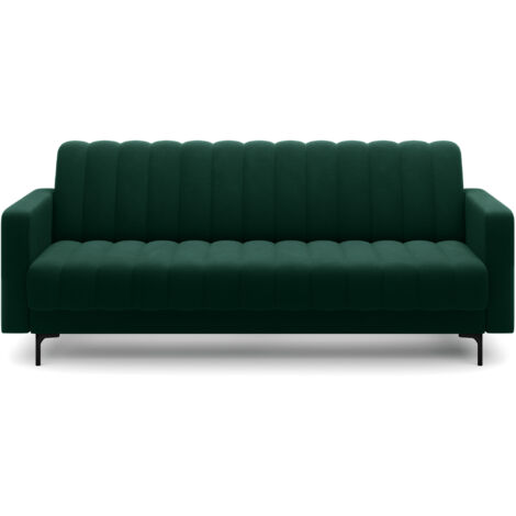 Canapé lit ROMY – Design moderne avec coffre de rangement intégré-Vert (1/5)