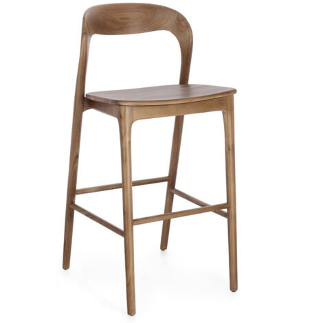 Tabouret en bois de Teck – Modèle Kiley-Naturel (1/5)