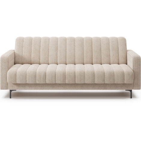 Canapé lit ROMY – Design moderne avec coffre de rangement intégré-Beige clair (1/5)