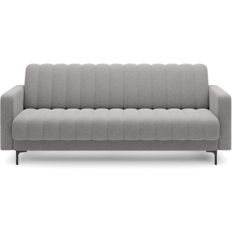 Canapé lit ROMY – Design moderne avec coffre de rangement intégré-Gris clair (1/5)