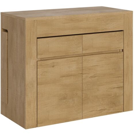 Console extensible 90x42/302 cm Evolve Quercia Natura – 2 bancs extensibles – Mécanisme d'extension simple – Pour 14 personnes – Itamoby
