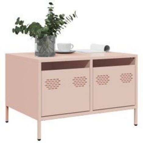 Meuble TV rose 68x50x43,5 acier laminé à froid (1/5)