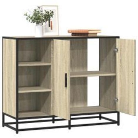 Buffet chêne sonoma 92x35x76 bois d'ingénierie (1/5)