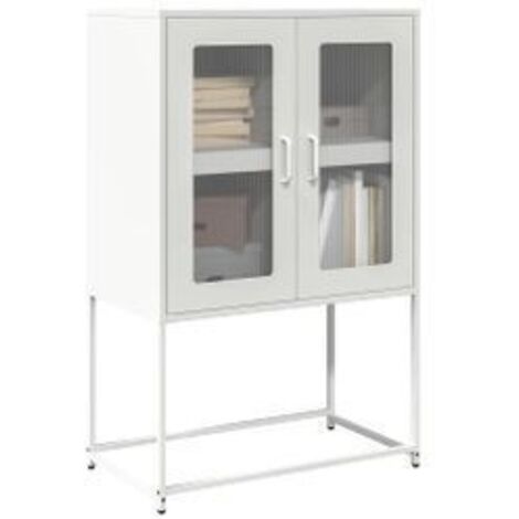 Buffet haut blanc 68x39x107 acier (1/5)