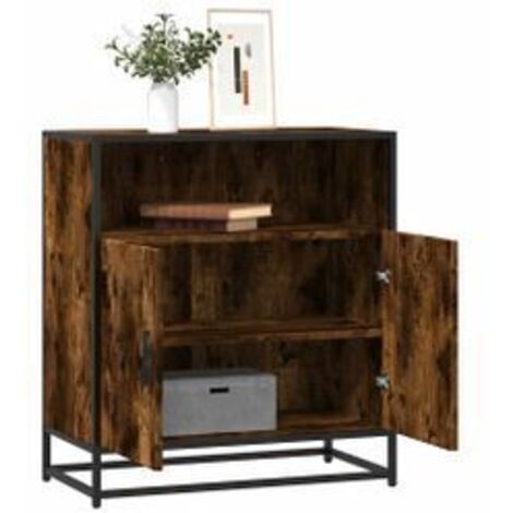 Buffet chêne fumé 68x35x76 bois d'ingénierie (1/5)