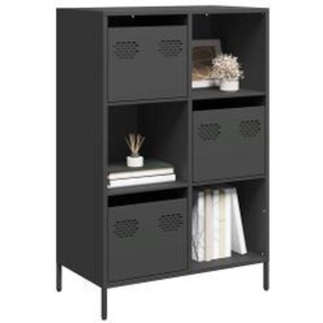 Buffet haut noir 68x39x103,5 acier (1/5)