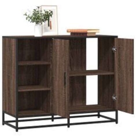 Buffet chêne marron 92x35x76 Bois d'ingénierie (1/5)