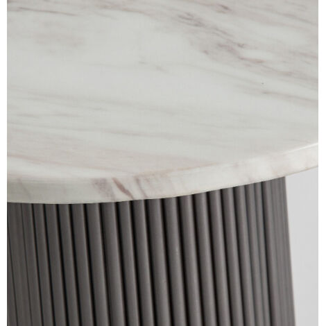 Miroir à poser base marbre blanc et métal noir 25x39 Marbre | Maisons