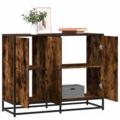 Buffet chêne fumé 94x35x76 bois d'ingénierie (1/5)