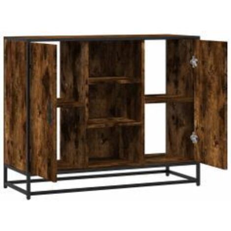 Buffet chêne fumé 92x35x76 bois d'ingénierie (1/5)
