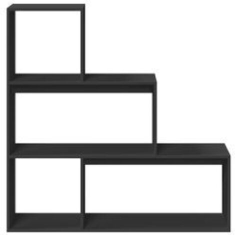 Étagère bibliothèque escalier Palino 123cm - 4 niches-Noir (1/5)
