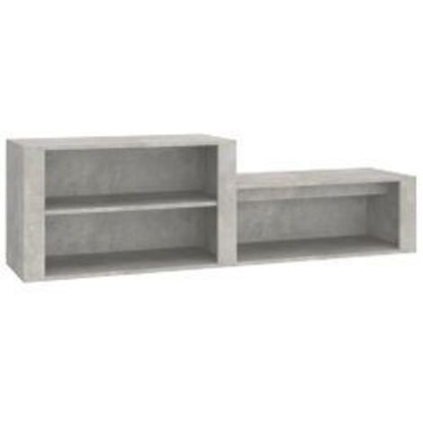 Armoire à chaussures Gris béton 150x35x45 Bois d'ingénierie (1/5)
