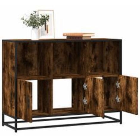 Buffet chêne fumé 100x35x76 bois d'ingénierie (1/5)