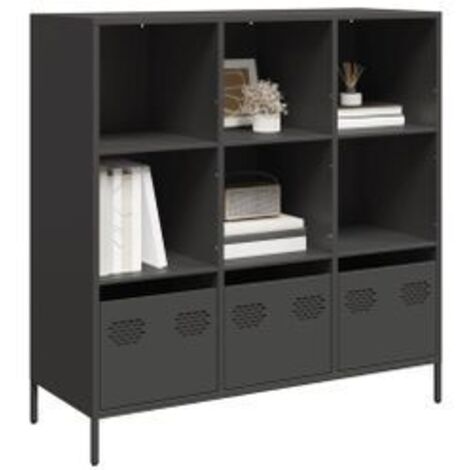 Buffet haut noir 101,5x39x103,5 acier (1/5)