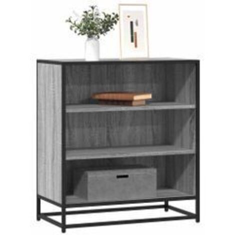 Buffet sonoma gris 68x35x76 bois d'ingénierie et métal (1/5)