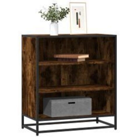 Buffet chêne fumé 68x35x76 bois d'ingénierie et métal (1/5)
