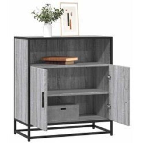 Buffet sonoma gris 68x35x76 bois d'ingénierie (1/5)