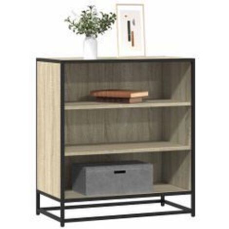 Buffet chêne sonoma 68x35x76 bois d'ingénierie et métal (1/5)