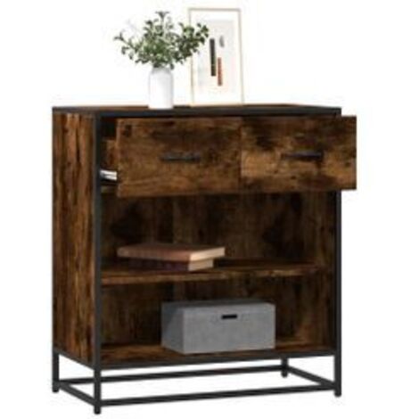 Buffet chêne fumé 68x35x76 bois d'ingénierie (1/5)