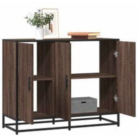 Buffet chêne marron 94x35x76 bois d'ingénierie (1/5)
