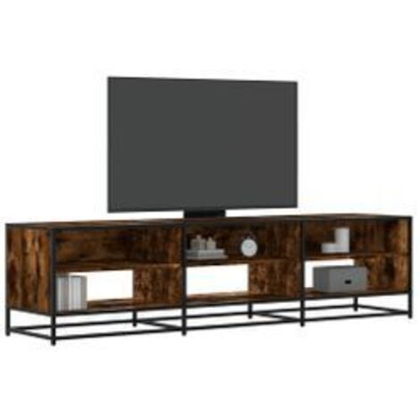 Meuble TV chêne fumé 180x40x46 bois d'ingénierie (1/5)