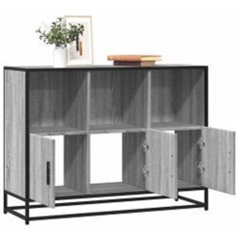 Buffet sonoma gris 100x35x76 bois d'ingénierie (1/5)
