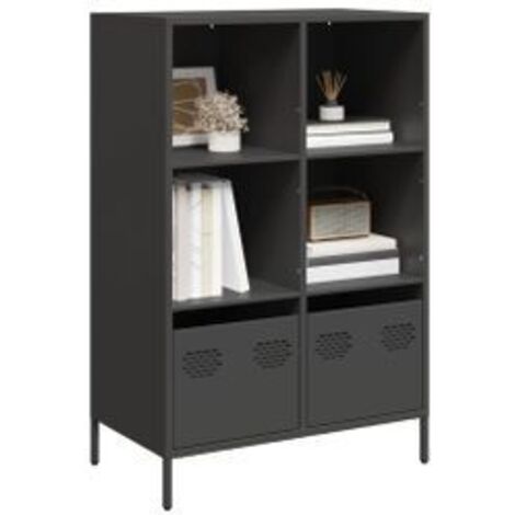 Buffet haut noir 68x39x103,5 acier (1/5)