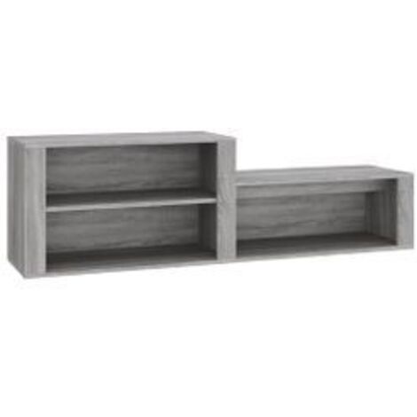 Armoire à chaussures Sonoma gris 150x35x45 Bois d'ingénierie (1/5)