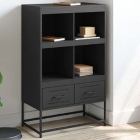 Buffet haut noir 68,5x39x111,5 acier laminé à froid (1/5)