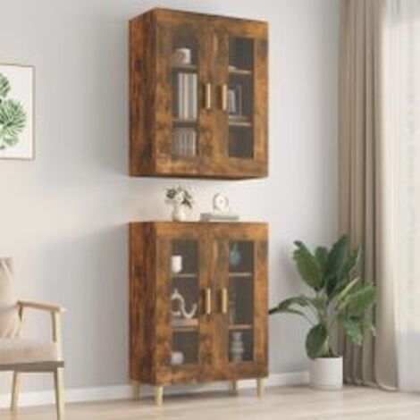 Armoire murale suspendue Chêne fumé 69,5x34x90 (1/5)