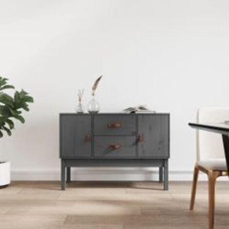 Buffet Gris 110x40x78 Bois massif de pin (1/5)