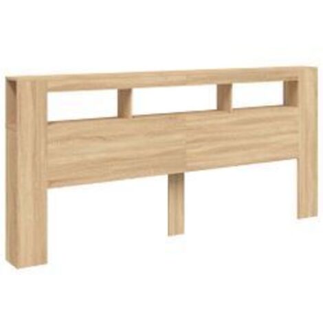 Tête de lit à LED chêne sonoma 220x18,5x103,5 bois ingénierie (1/5)