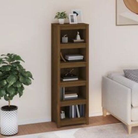 Bibliothèque Marron miel 50x35x154 Bois de pin massif (1/5)