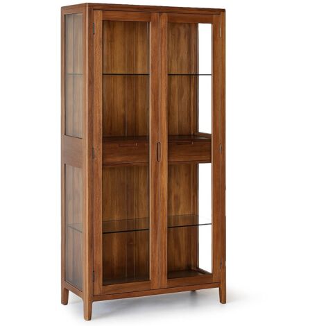 Vitrine VALENCIA – Elégance verticale en bois d’acajou (1/5)