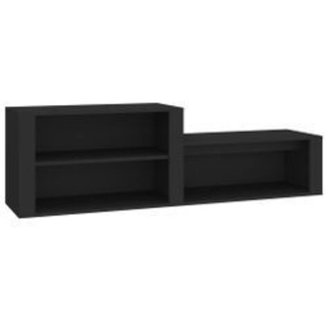 Armoire à chaussures Noir 150x35x45 Bois d'ingénierie (1/5)