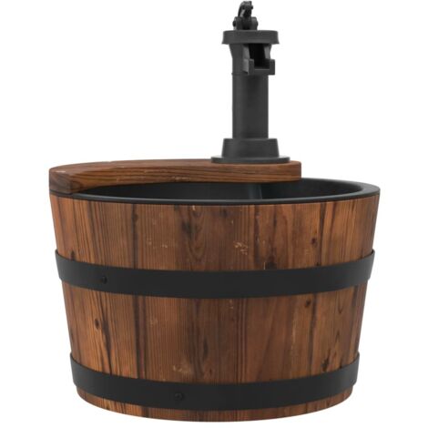 Fontaine à eau avec pompe 28x28x34,5 Bois de sapin massif